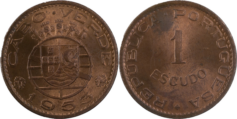 Cabo Verde
República Portuguesa (1910-Presente)
1 escudo 1953
AG: 09.01 8.05 g
S...