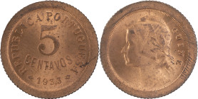 Guiné
República Portuguesa (1910-Presente)
5 centavos 1933
AG: 01.01 3.11 g
BELA+