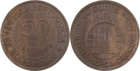 Guiné
República Portuguesa (1910-Presente)
Prova incusa de 50 centavos 1946
Eixo vertical
AG: E1.02 3.95 g
SOBERBA