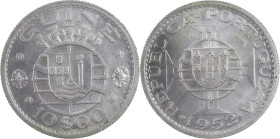 Guiné
República Portuguesa (1910-Presente)
Prova incusa de 10 escudos 1952
AG: E4.01 5.00 g
SOBERBA