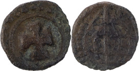 Índia Portuguesa
D. João III (1521-1557)
Oitavo de Bazaruco Cobre Ceilão
AG: NC 0.25 g Inédita
MBC
