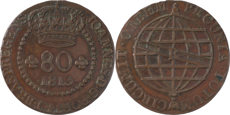 São Tomé e Príncipe
D. João Regente
80 réis 1813 R
AG 03.01 14.16 g
BELA-