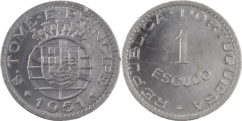 São Tomé e Príncipe
República Portuguesa
1 escudo 1951
AG 13.02 7.98 g
SOBERBA...