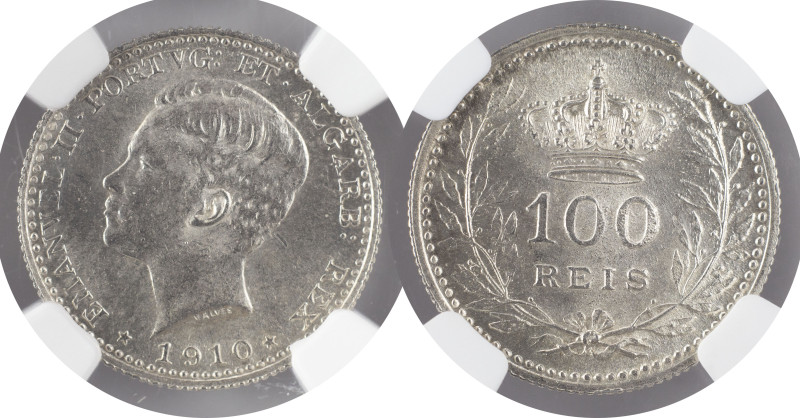 Moedas certificadas
Portugal
D. Manuel II 100 réis 1910
NGC MS 64