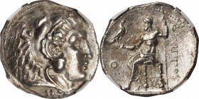 MACEDON. Kingdom of Macedon. Philip III, 323-317 B.C. AR Tetradrachm, Sidon Mint, ca. 319/18 B.C. NGC Ch EF.
Pr-P175; Muller-P107. Head of Heracles w...
