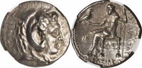 MACEDON. Kingdom of Macedon. Philip III, 323-317 B.C. AR Tetradrachm, Babylon Mint, ca. 323-317 B.C. NGC Ch VF.
Pr-P181; Muller-P99. Head of Heracles...
