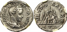 GORDIAN III, A.D. 238-244. Cappadocia. Caesarea. AR Drachm, Year 4 (ca. A.D. 240/1).
Syd-603. Laureate head of Gordian III facing right; Reverse: Mt....