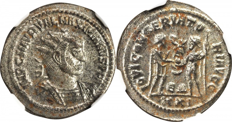 MAXIMIAN, A.D. 286-310. BI Aurelianianus (4.67 gms), Tripolis Mint, ca. A.D. 285...