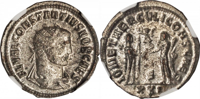CONSTANTIUS I AS CAESAR, A.D. 293-305. BI Aurelianianus (3.90 gms), Antioch Mint...