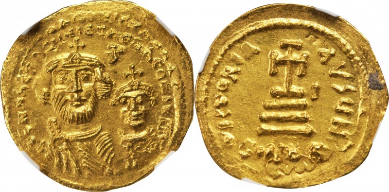 HERACLIUS, 610-641. AV Solidus (4.39 gms), Constantinople Mint, 7th Officinae. N...