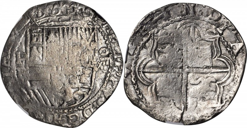 BOLIVIA. 8 Reales, ND (1574-86)-P B. Potosi Mint. Philip II. NGC FINE-15.
26.58...