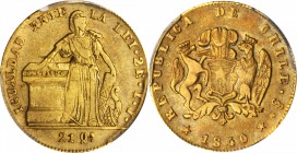 CHILE. 2 Escudos, 1840-So IJ. Santiago Mint. PCGS EF-45 Gold Shield.
KM-102.1. Mintage: 2,396. A wholesome and original example of this RARE date wit...