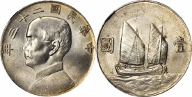 CHINA. Dollar, Year 23 (1934). NGC MS-64.
L&M-110; K-624; Y-345; WS-0146. Adorned in vibrant luster with pale golden tone on both sides.