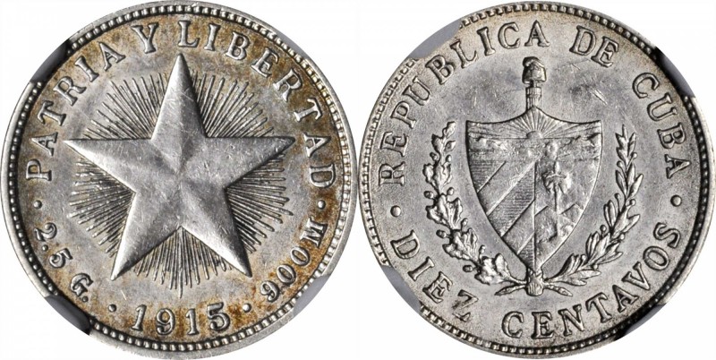 CUBA. Quartet of 10 Centavos, 1915-1949. All NGC Certified.
Vary from blast whi...