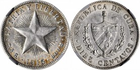 CUBA. Quartet of 10 Centavos, 1915-1949. All NGC Certified.
Vary from blast white (1949) to lightly toned at the periphery (1915).
1) 1915. KM-A12. ...