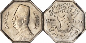 EGYPT. 2-1/2 Milliemes, AH 1352 (1933). NGC MS-64+.
KM-356. Crisp details, bountiful luster with subdued reverse tone.