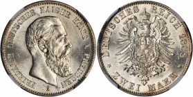 GERMANY. Prussia. 2 Mark, 1888-A. Berlin Mint. Friedrich III. NGC MS-64.
KM-510. Mostly brilliant with a few areas with faint mauve tone on both side...