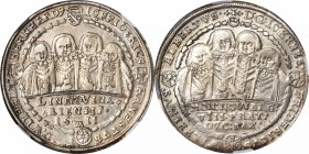 GERMANY. Saxe-Weimar. Taler, 1611-WA. Joint Rule of 8 Brothers (1605-40). NGC AU-50.
Dav-7523. Well struck with significant luster remaining over the...