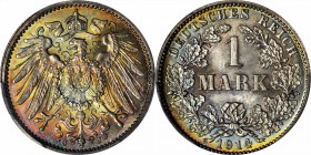 GERMANY. Mark, 1914-J. Hamburg Mint. PCGS MS-68 Gold Shield.
KM-14. A magnificent example with crisp sharp design details and full mint bloom accentu...