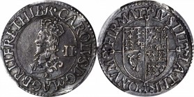 GREAT BRITAIN. 1/2 Groat, ND (1631-32). Charles I. PCGS AU-53 Gold Shield.
S-2856; KM-161. Briot's bust of Charles I. Well preserved and dark toned e...