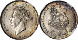 GREAT BRITAIN. Shilling, 1826. London Mint. George IV. NGC MS-62.
S-3812; KM-694. Exhibiting satiny luster with attractive toning on both sides. Seem...