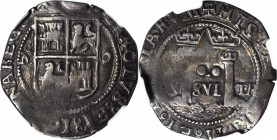 MEXICO. 2 Reales, ND (ca. 1542-55), Assayer O. Mexico City Mint. Carlos & Johanna. NGC EF-40.
KM-12; Nesmith-110. Late series, Mo-O. Boldly struck an...