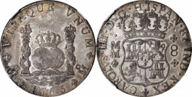 MEXICO. 8 Reales, 1763-Mo MM. Charles III (1759-88). NGC VF Details--Stained, Scratches.
KM-105; Cal-Type 101 #893; FC-42a; EL-59. RARE assayer's let...
