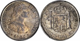 MEXICO. 2 Reales, 1800-Mo FM. Mexico City Mint. Charles IV (1788-1808). PCGS MS-63 Gold Shield.
KM-91. Nicely struck with well preserved surfaces and...