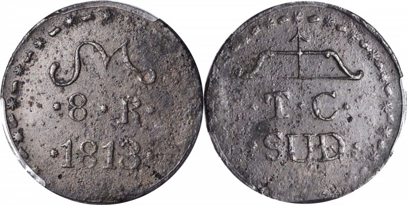 MEXICO. War of Independence. Oaxaca. Tierra Caliente. Copper 8 Reales, 1813. PCG...