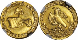 MEXICO. Escudo, 1831-Ga FS. Guadalajara Mint. NGC EF-45.
Fr-101; KM-379.2. RARE date. Glossy with major details bold.