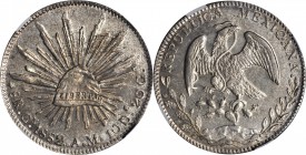MEXICO. 8 Reales, 1882-Cn AM. Culiacan Mint. NGC MS-62.
KM-377.3; DP-Cn43. Lightly toned, many small marks.