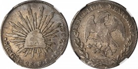 MEXICO. 8 Reales, 1828-Ga FS. Guadalajara Mint. NGC VF-20.
KM-377.6; DP-Ga04. Nice honest wear and handling consistent for the grade with only minor ...