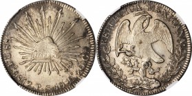 MEXICO. 8 Reales, 1842-Pi PS. San Luis Potosi Mint. NGC MS-61.
KM-377.12; DP-Pi18. A SCARCE date in this state of preservation. Third finest certifie...