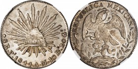 MEXICO. 8 Reales, 1844-Pi AM. San Luis Potosi Mint. NGC MS-63.
KM-377.12; DP-Pi21.The single finest certified of the date at either NGC or PCGS. A we...