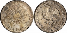 MEXICO. 4 Reales, 1858-Ga JG. Guadalajara Mint. NGC AU-50.
KM-375.2. Lightly circulated with pale golden tone.
Ex: Richard Ponterio Collection.