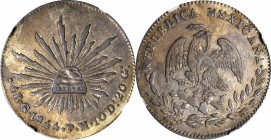 MEXICO. 4 Reales, 1844-Go PM. Guanajuato Mint. NGC VF-35.
KM-375.4. Boldly detailed with a strong "LIBERTAD" and original gray to brown toning.
Ex: ...