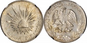 MEXICO. 4 Reales, 1856-Go PF. Guanajuato Mint. NGC AU-55.
KM-375.4. Pale golden toned with soft luster in the fields
Ex: Richard Ponterio Collection...