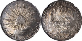 MEXICO. 4 Reales, 1843/2-Pi PS. San Luis Potosi Mint. NGC AU-58.
KM-375.8. Boldly struck with flashy fields and rich gray toning. A clearly superior ...