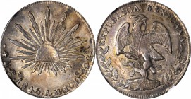 MEXICO. 4 Reales, 1845-Pi AM. San Luis Potosi Mint. NGC AU-55.
KM-375.8. Attractively detailed with good luster remaining beneath earthy toning.
Ex:...