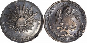 MEXICO. 4 Reales, 1839-Zs OM. Zacatecas Mint. NGC VF Details--Surface Hairlines.
KM-375.9. Deep toning disguises most of the past cleaning. Cataloged...