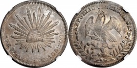 MEXICO. 4 Reales, 1842-Zs OM. Zacatecas Mint. NGC MS-63.
KM-375.9. Small Letters variety. Well struck with nice crisp detail on many of the design el...