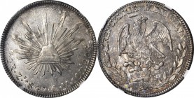 MEXICO. 4 Reales, 1847-Zs OM. Zacatecas Mint. NGC MS-61.
KM-375.9. Handsome quality with variegated tone over surfaces that are flashy in the fields ...