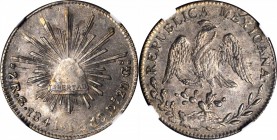 MEXICO. 2 Reales, 1841-Go PJ. Guanajuato Mint. NGC AU-50.
KM-374.8. Displaying pervasive gray toning with hints of russet on both sides.
Ex: Richard...