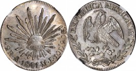 MEXICO. 2 Reales, 1841-Mo ML. Mexico City Mint. NGC MS-62.
KM-374.10. Toned throughout with bold design details and reflective fields. A highly covet...