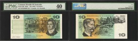 AUSTRALIA. Commonwealth of Australia. 10 Dollars, ND (1967). P-40b. PMG Extremely Fine 40.
(R302) Greenway pictured at right on this colorful 10 Doll...