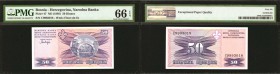 BOSNIA-HERZGOVINA. Nardona Banka, 50 Dinara, ND (1995). P-47 PMG Gem Uncirculated 66 EPQ.
2 pieces in lot. Highest denomination of series, scarcer th...