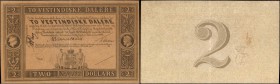 DANISH WEST INDIES. State Treasury. 2 Dollars, 1898. P-8r. Remainder. Extremely Fine.
A Danish West Indies 2 Dollar remainder note, which is being of...