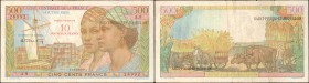 SAINT PIERRE & MIQUELON. Caisse Centrale de la France d'Outre-Mer. 10 Nouveaux Francs, ND (1964). P-33a. Very Fine.
A Very Fine 10 Francs note, which...