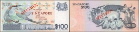 SINGAPORE. Board of Commissioners of Currency. 100 Dollars, ND (1977). P-14s. Specimen. Choice About Uncirculated.
A popular Bird Series 100 Dollar s...