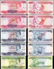 SOLOMON ISLANDS. Solomon Islands Monetary Authority. 2, 5, & 10 Dollars, ND (1977-81). P-5, 6, & 7. Specimen & Issued Set. Uncirculated.
6 pieces in ...